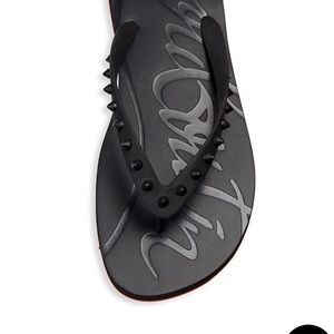 Christian Louboutin black flip flop/sandal size 39